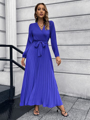 Deborah Long Sleeve V-Neck Maxi Dress