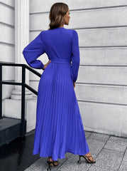 Deborah Long Sleeve V-Neck Maxi Dress