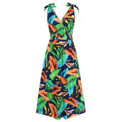 Halina Printed Tropical Dress