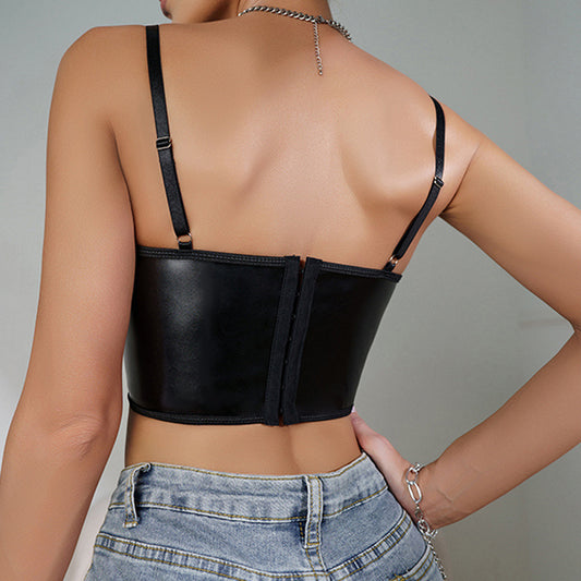 Sophie Leather Camisole Top