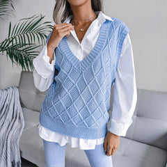 Hannah V-neck knit sweater