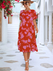 Audrey Puff Sleeve Floral Dress
